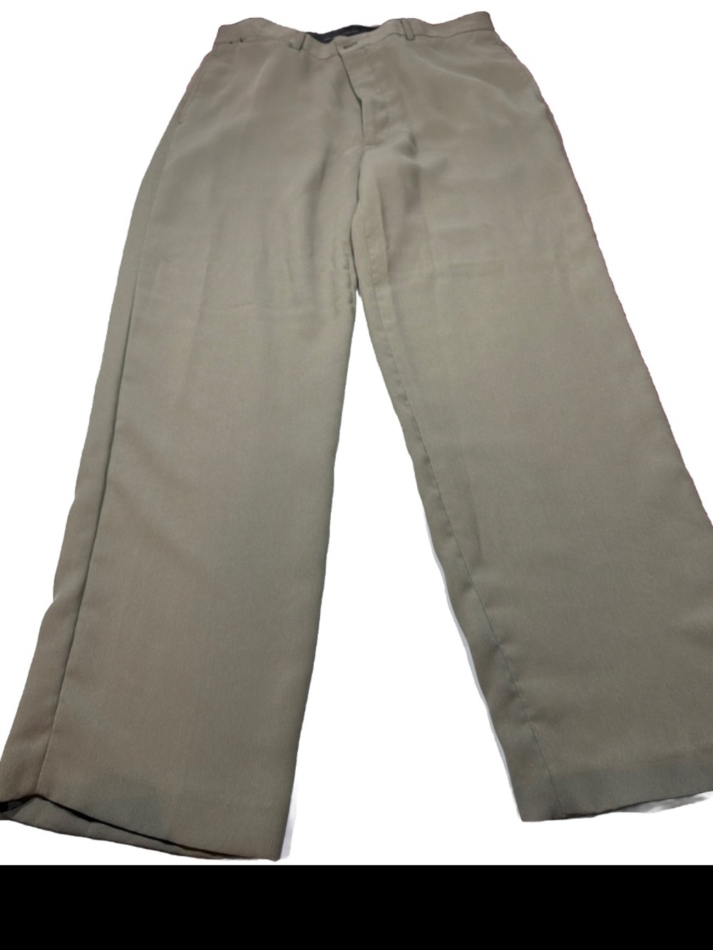 Claiborne Men’s Green Pants Zip Button Straight Leg Slash Pocket Polyester 34/32
